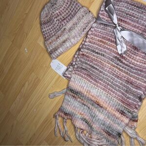 Time and Tru Multicolor Knit Scarf and Hat Set